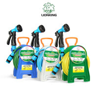 Vòi tưới cây mini 10 mét Lionking PR1075A. Kèm theo giá thu cuộn ống nước