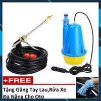 Vòi tưới cây rửa xe✔️❤️FREESHIP🚛 Bộ máy bơm nước cao áp rửa xe ô tô mini thông minh TL 509 🎁 găng tay lau rửa xe