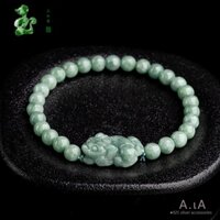 (Với (Với Hạt Ngọc Bích Thiên Nhiên) Vòng Tay Hạt Ngọc Bích Nhỏ Màu Xanh Lá Cây pixiu Cho Nữ Bán Sỉ