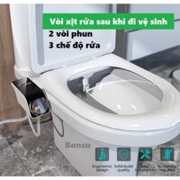 Vòi xịt rửa vệ sinh nắp bồn cầu thông minh 2 vòi phun, xịt vệ sinh gắn bồn cầu thông minh xuất Nhật BITDET VZ02