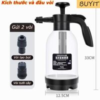 Voi Xịt Tăng Áp Xe Rua Xe 2L Xịt Rửa Xe Bình Phun Bọt Áp Suất Không Khí Bình Tưới Nước Cho Xe Hơi Gia Dụng