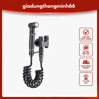 Vòi Xịt Vệ Sinh Tăng Áp Inox 30 Không Gỉ, Vòi Xịt Bồn Cầu 2 Đầu Nước Tiện Lợi, Cách Điện, An Toàn