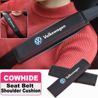Volkswagen 2 Chiếc Dây An Toàn Ô Tô Bảo Vệ Vai Miếng Lót Da Dây An Toàn Dành Cho Cánh Cứng T Cross Santana Golf Mk7 VW Polo Lavida Lamando