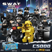 Volma C5000 Đội SWAT Quân Đội Minifigure Trẻ Em Bé Trai Lắp Ráp Khối Xây Dựng Đồ Chơi Lực Lượng Đặc Biệt Bộ Vũ Khí 2.18