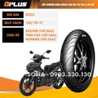 Vỏ/Lốp Sau Xe Exciter, Winner (Không Ruột) 120/70-17 &110/70-17 - D355 DPLUS