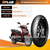 Vỏ/Lốp Trước Xe Honda SH (Không Ruột) 100/80-16 - D355 DPLUS