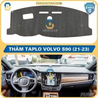 [Volvo S90] Thảm taplo ô tô da cacbon,da vân gỗ,và tuyết nhung 3 lớp dày 1cm chống nắng cao cấp mới nhất