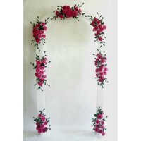 Vòm hoa bằng giấy nhún check in, cổng hoa cưới.