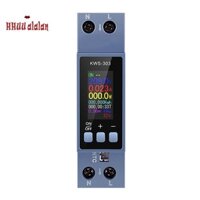 🔥Vôn kế AC Ampe kế Wattmeter Din Rail Mount Đồng hồ đo năng lượng AC 80-290V KWh Power Meter LED Digital Display Detector