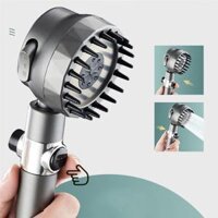 VONATES High-Pressure Shower Head One-Key Stop Adjustable Spray 3-Mode With Massage Brush Filter Rain Shower Faucet Bath