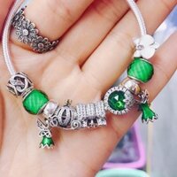 Vòng bạc charm hồng