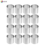 Vòng Bánh Vòng Khuôn Bộ Thép Không Gỉ Nướng Nhẫn 16 Chiếc Món Tráng Miệng Mousse Khuôn Bộ Bánh Mini Bánh Ngọt Vòng Thực Phẩm Khuôn Bộ