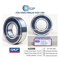 Vòng bi bạc đạn hạt tròn, cầu 62208 nắp cao su hãng SKF