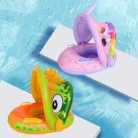 Vòng bơi bơm hơi cho bé có tấm che nắng Vòng bơi an toàn bơm hơi Ghế phao Đồ chơi nước bể bơi