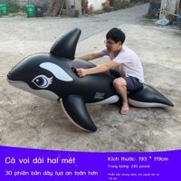 Vòng bơi cực lớn bơm hơi gắn cá mập lớn đồ chơi nước người lớn người lớn cá heo cá voi đen lướt int