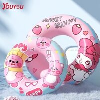 [Vòng bơi] Hàng có sẵn Vòng bơi trẻ em Chống lăn Bé trai Bé gái Người mới bắt đầu Hoạt hình cho bé Vòng nách bơm hơi dành cho người lớn phao cứu sinh dày dặn
