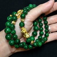 Vòng cẩm thạch 10ly charm tỳ hưu