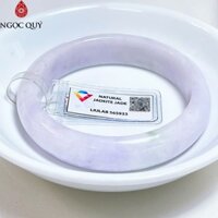 Vòng cẩm thạch A Myanmar - Ngọc phỉ thúy type A bản hẹ màu tím tử la lan (kèm kiểm định type A) - Ngoc Quý