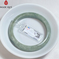 Vòng cẩm thạch A - Vòng ngọc phỉ thúy type A chất nếp bản hẹ màu xanh ngò ni 57-60 - Ngọc Quý