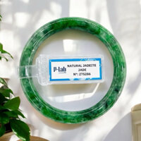 Vòng Cẩm Thạch Bản Đũa Xanh Lý Sơn Thủy Đậm Kèm Giấy Kiểm Định P.N.J- Ngọc Trai Trường Thịnh