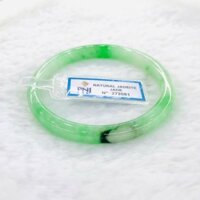 Vòng Cẩm Thạch Bản Hẹ Xanh Hoa Bay Ni 53 Kèm Kiểm Định Mã 272081 - Ngọc Trai Trường Thịnh