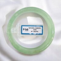 Vòng Cẩm Thạch Bản Hẹ Xanh Lý Táo Ni 56 Kèm Kiểm Định Mã 281976 - Ngọc Trai Trường Thịnh