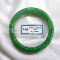 Vòng Cẩm Thạch Bản Tròn Xanh Lý Đậm Kèm Kiểm Định Ni 53 Mã 281992 - Ngọc Trai Trường Thịnh