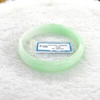 Vòng Cẩm Thạch Bản Trong Hẹ Xanh Táo Ni 53 Kèm Kiểm Định Mã 280274 - Ngọc Trai Trường Thịnh