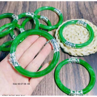 Vòng  cam thạch bọc bạc  925 bạc thật không đen