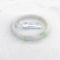 Vòng Cẩm Thạch Trắng Ánh Tím Type A Bản Hẹ Ni 56 Kèm Kiểm Định Mã 953259 - Ngọc Trai Trường Thịnh