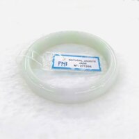 Vòng Cẩm Thạch Trắng Ánh Xanh Type A Ni 54 Kèm Kiểm Định Mã 271295 - Ngọc Trai Trường Thịnh