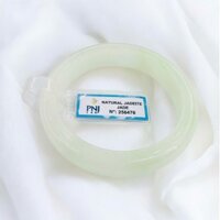 Vòng Cẩm Thạch Trắng Bạch Ngọc Bản Hẹ Ni 56 Kèm Kiểm Định Mã 256476 - Ngọc Trai Trường Thịnh