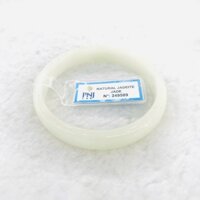 Vòng Cẩm Thạch Trắng Bạch Ngọc Bản Hẹ Ni 55 Bản Trong Kèm Kiểm Định Mã 249589 - Ngọc Trai Trường Thịnh