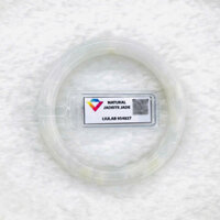 Vòng Cẩm Thạch Trắng Bạch Ngọc Type A Ni 54 Kèm Kiểm Định Mã 954827 - Ngọc Trai Trường Thịnh