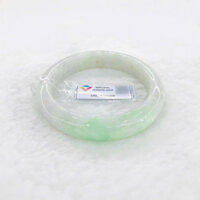 Vòng Cẩm Thạch Type A Trắng Bản Hẹ Ni 56 Kèm Kiểm Định Mã 756268 - Ngọc Trai Trường Thịnh