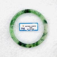 Vòng Cẩm Thạch Xanh Hoa Bay Bản Tròn Nhỏ Ni 56 Kèm Kiểm Định Mã 271235 - Ngọc Trai Trường Thịnh