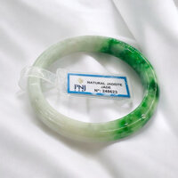 Vòng Cẩm Thạch Xanh Lý Bản Hẹ Ni 56 Kiểm Định P.N. J Mã 248623 - Ngọc Trai Trường Thịnh