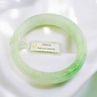 Vòng Cẩm Thạch Xanh Lý Táo Bản Hẹ Ni 57 Kèm Kiểm Định 56619 - Ngọc Trai Trường Thịnh