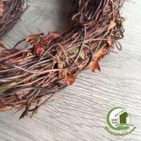 Vòng cây khô dây rừng màu nâu đen - vòng tròn tổ chim đường kính 30cm