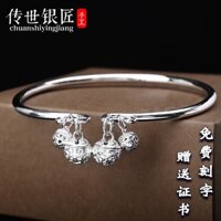 Vòng Chân Bạc Sterling Mới Vòng Chân 999 Nữ Trưởng Thành Bạc Nguyên Chất Handmade Trang Sức Bạc Chắc Chắn Vòng Chân Vòng Tay Chuông Thời Trang Đơn Giản Phù Hợp Với Hợp Thời Trang Phong Cách Dân Tộc Retro