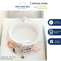 Vòng Charm Bạc S925 Pandora Màu Hồng Cho Cô Nàng Mệnh Hỏa