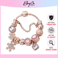 Vòng charm Crystal Snowflake Beads Bracelets For Women Charm Fine Bracelets Bangles Femme Bridal Wedding Jewelry Gift