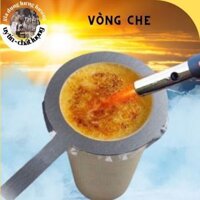 Vòng che thành ly nhựa để khò đường làm món trà sữa nướng