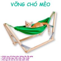 Võng Cho Chó Mèo / Võng Thú Cưng Làm Bằng Gỗ Thiết Kế Thân Thiện Bền Đẹp Phù Hợp Với Các Bé Dưới 10KG