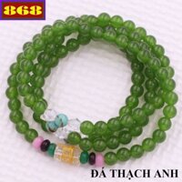 Vòng chuỗi 108 hạt Đá Xanh Rêu Size 6mm, 8mm - Tràng chuỗi Phong thủy - Hợp mệnh Mộc, mênh Hỏa