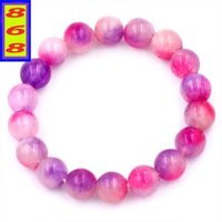 Vòng chuỗi đeo tay đá Hồng Tím 10 ly - hợp mệnh Hỏa, mệnh Thổ