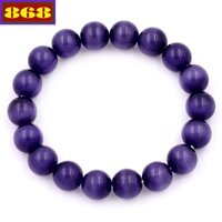 Vòng chuỗi đeo tay đá M-mèo tím