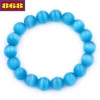 Vòng chuỗi đeo tay đá M-mèo xanh biển