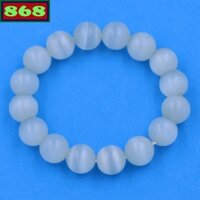 Vòng chuỗi đeo tay đá mắt mèo trắng, từ 6 ly đến 12 ly, vòng tay chuỗi hạt