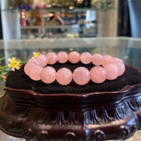 Vòng Chuỗi Đeo Tay Đá Thạch Anh Hồng Madagascar A+++ (45.1g-17bi), Vòng Chuỗi Tay Phong Thủy S6379-S3-3112